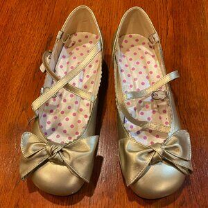 Gold Lolita Mary Jane Shoes
